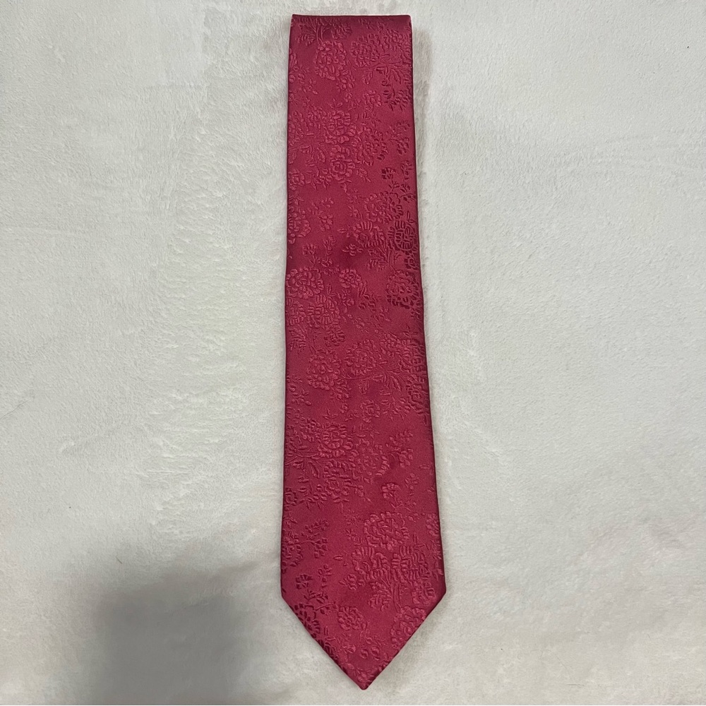 DUCHAMP RED/SALMON PATTERN TIE